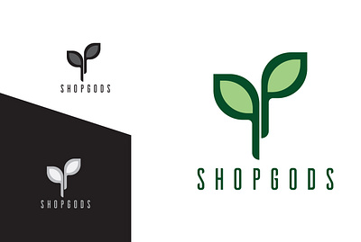 Shopgods- minimal production logo branding design flat icon illustration logo minimal minimalist logo print productlogo vector