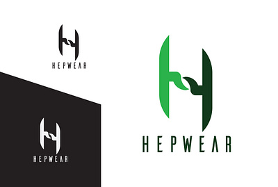 Hepwear- minimal outfit logo branding design flat garments icon illustration lettering logo minimal minimalist logo wearable