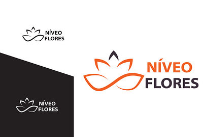 Niveo flores branding design flat icon illustration lettering logo minimal minimalist logo ui vector