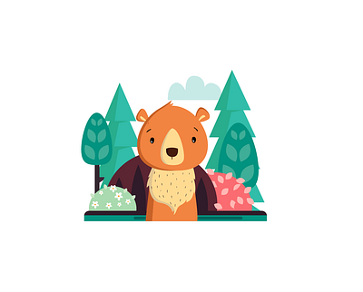 Bear Illustration art bear bear illustration bear logo cartoon cartoon character cartoon illustration cartoons character design illustration illustrator minimal nature art nature illustration vector