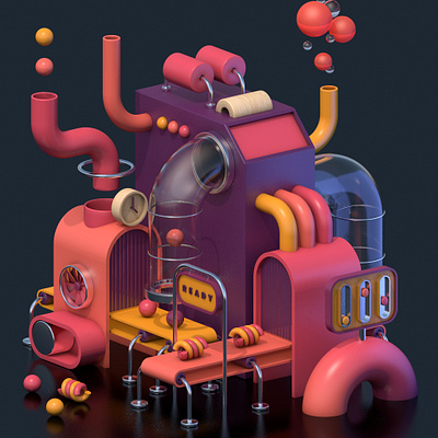 Candy Factory 3d 3d art 3d design 3d modeling art c4d cinema4d design factory illustration