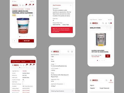 Mobile design for Orgill.com website b2b b2b sales b2b website distribution ecommerce hardlines mobile mobile app mobile app design mobile design mobile ui shop store ui usa usability usability testing web