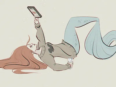 The new Finder app app ariel characterdesign conceptart disney fanart illustrator tinder