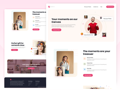 Photo Frame Website landing page design photo website uiux web design web designer web ui web ui design web uiux website