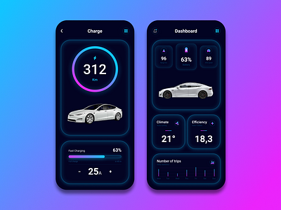 Tesla charging app advertising design app banner design belarus design junior junior designer logo ui ux