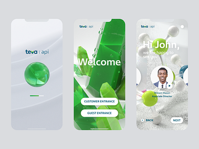 Explore Teva api mobile 3d 3d artist 3dillustration branding c4d cgi clean crystals glass green minimal molecule pharmaceutical powder product design redshift science sovery ui white