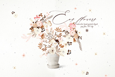 Eos Flowers - watercolor clipart floral flowers hand painted watercolor watercolor flowers watercolor painting