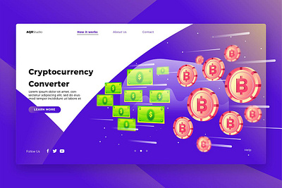 Converter - Banner & Landing Page app banner banners business concept development icon illustration isometric isometric design landing landing page page process strategy technology web app web banner website website banner