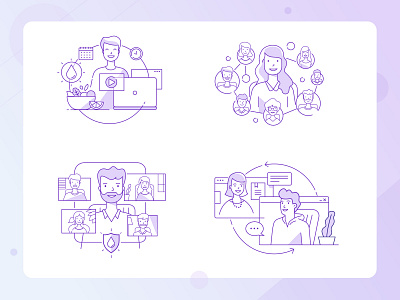 Illustrations for website app flat food icon illustration minimal people vector website