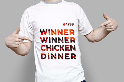 Winner Winner Chicken Dinner - PUBG TShirt Design for Game Lover brand branding esport esport gaming free t shirt designs gamers gaming identity logo mascot mobile game pubg robot robotic symbol tshirt ui ux youtube youtubers