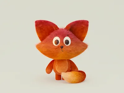 Lil Foxy 3d character 3d icon animal animal character animal crossing character cinema 4d cinema4d cute animal design fox foxy fur hair icon kids mascot redhead warm