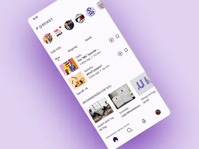 Podcast mobileapp uidesign