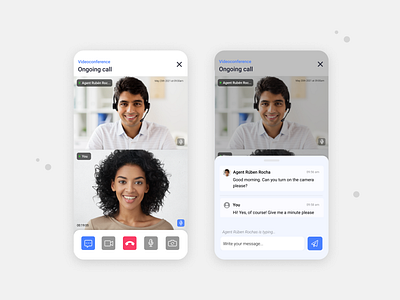 Video Call App app call camera chat design mobile mute ongoing ui ux video videocall videoconference