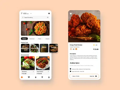 Food Mobile App UIUX Design freelance design freelance designer mobile app mobile app design mobile ui ui uiux design agency uiuxdesign uiuxdesigner ux