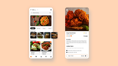 Food Mobile App UIUX Design freelance design freelance designer mobile app mobile app design mobile ui ui uiux design agency uiuxdesign uiuxdesigner ux