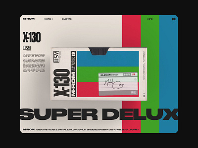 X-130 Super Delux brand brand design brand identity branding branding design creative retro retro design ui ui ux ui design uidesign uiux vhs vintage vintage design web design webdesign website website design