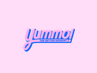 Logo - Yummo Ice Cream branding bubbly custom type cute design dessert ice cream logo shiney yumm