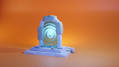 Portal 3d 3d modeling art blender illustration