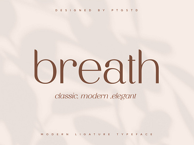 Breath | Modern Ligature Serif aesthetic beauty boho canva chic classy clean fashion feminine font italic jewery luxury retro serif sexy trendy typeface vintage wedding