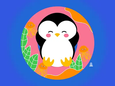 Summer Penguin art branding childrens illustration cute art design illustration kawaii art mascot character mascot design vector