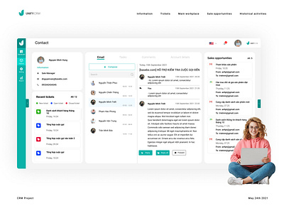 CRM - Consolidated view for agent agent app consolidated crm crm software customer figma interaction interface sale tab ui uidesign ux ui view views