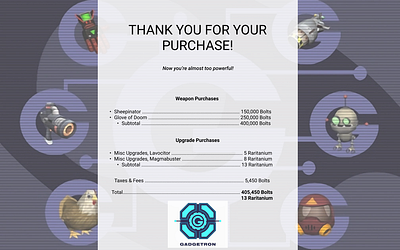 Gadgetron Invoice design invoice