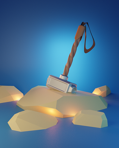 Not Mjolnir 3d art 3d modeling art blender illustration