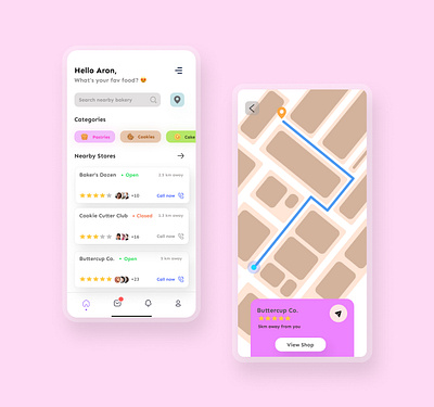 A store locator app design concept app design illustration typography ui ux