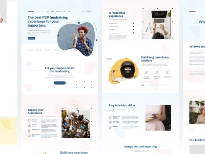 Better Now - Other Pages donate fundraising landing page ui ux web website