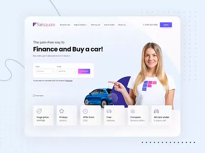 Car Finance Website Remake ✔️ advertisement calculator car car shop classified figma design finance landing design landing page loan ui website concept xd design