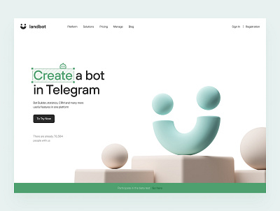 LandBOT 3d branding logo ui