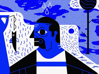 Simple Life art illustration nate koehler people portrait vector