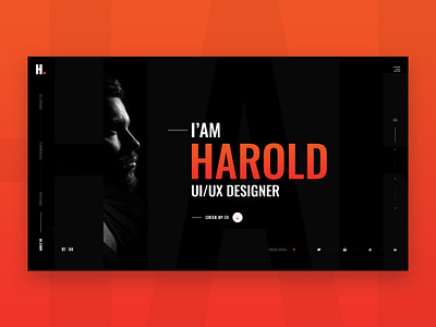 Harold - Personal Portfolio Creative Landing Page creative landing page design hero banner homepage landing page landing page template mockup design personal branding personal portfolio personal project personal website portfolio design portfolio website template templates ui design ux design web templates