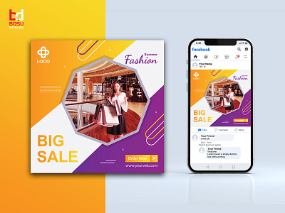 Fashion Big sale Social Media Post Instagram Template ad design banner design branding and identity branding design creative facebook post design graphic design insta ad desgn insta story design sale banner social media social media ad design