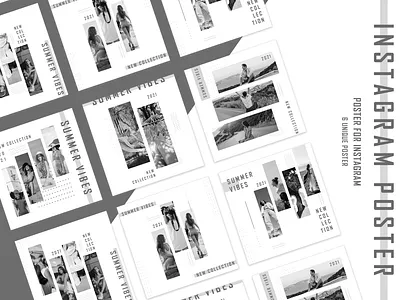 Summer Vibes; Fashion Instagram Poster branding branding design design fashion banner fashion brand fashion branding graphicdesign instagram instagram banner instagram post instagram stories instagram template monochromatic poster poster collection poster design typography vector