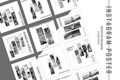 Summer Vibes; Fashion Instagram Poster branding branding design design fashion banner fashion brand fashion branding graphicdesign instagram instagram banner instagram post instagram stories instagram template monochromatic poster poster collection poster design typography vector