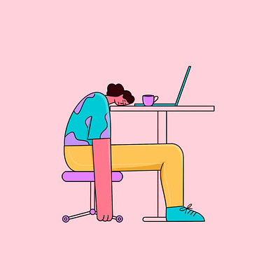 It’s been a rough week. 2d art behance character character design character illustration characterdesign design flat flat character flat desig flatdesign illustration illustrator procreate procreate art vector