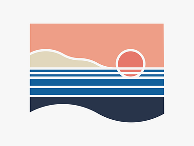 Sun & Sea 14C beach modern nature sea simple summer sun sunset surf wave