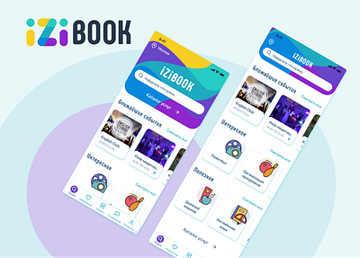 Izibook. UX reDesign app audit design illustration mobile redesign ui ux vector