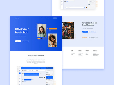 Chat chat app design figma landing page ui ui design ux ux design web web design webflow website