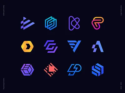 Lepisov Branding Team Logofolio 2020-2021 app icon app logo arrow bolt branding coding deploy dmitry gradient hexagon identity lepisov lettering logo play rays saas logo spark startup wings