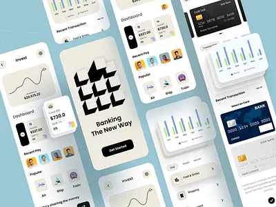 Banking service - Mobile app app concept app design app ui bank app banking service budgeting fintech fintech industry interface mobile app mobile app design money transfer save payment transactions ui wallet app