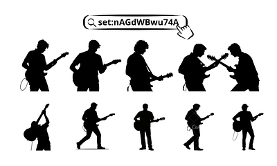 Guitarist Collection Set Canva Element canva creator