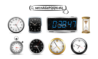 Analog & Digital Watch Collection Set Canva Element canva creator