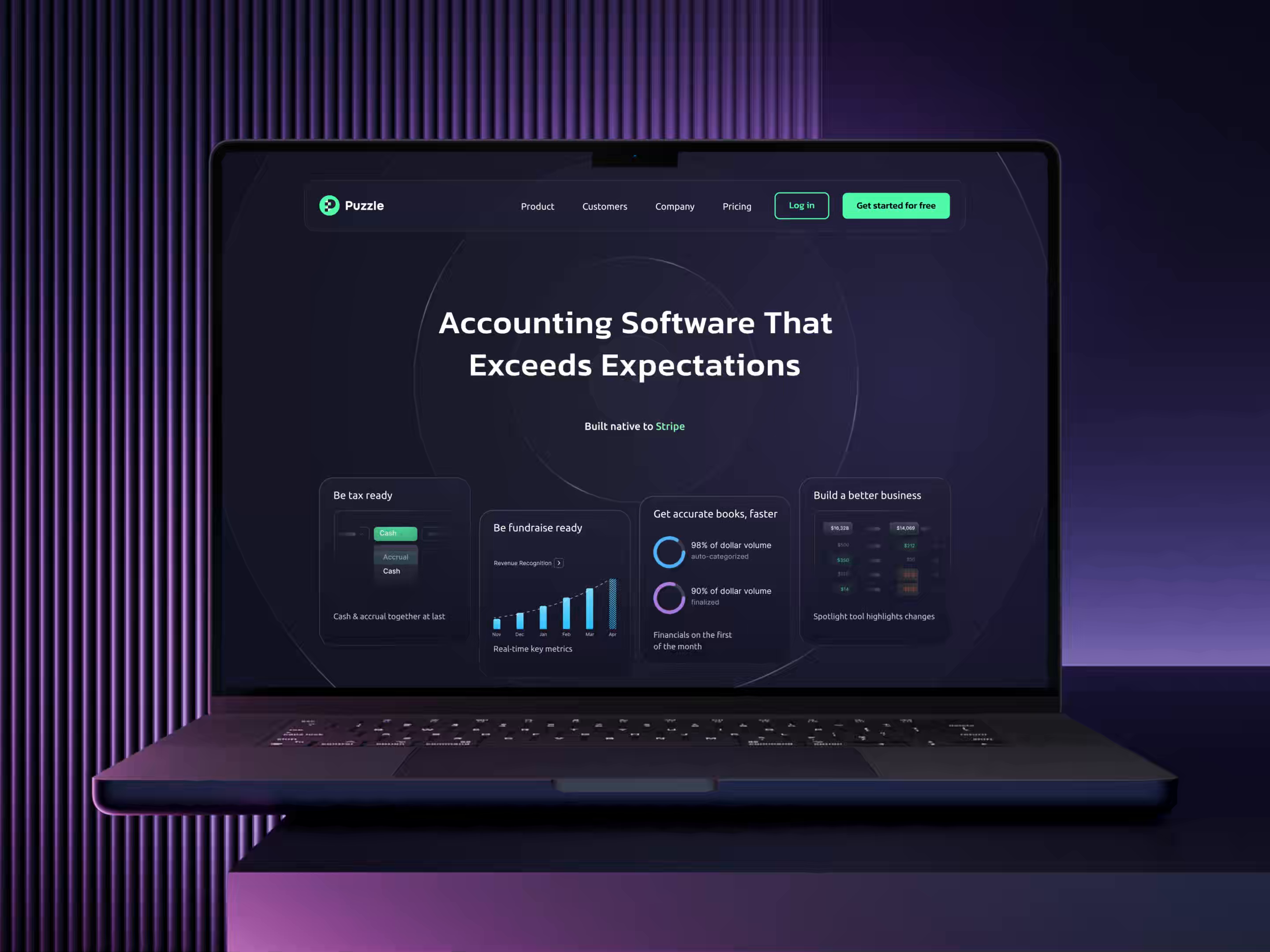 Puzzle Fintech Website Design