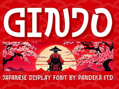 Ginjo - 3 Japanese Style Font branding