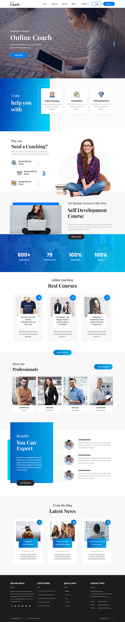 Online Coach - Free Coach WordPress Theme coach theme coach wordpress theme coaching business theme coaching template coaching website template free coaching template free coaching website online coach theme online course