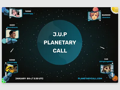 Jupiter Planetary Call Redesign banner blockchain decentralized flier jupiter planet poster space ui web3