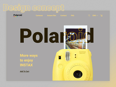 Design concept for Polaroid design graphic design ui ux web design web site