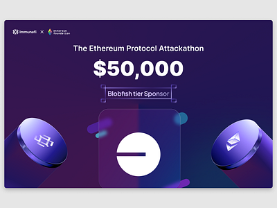 Immunefi X Ethereum Protocol Attackathon Redesign banner blockchain compete decentralized defi earn ethereum flier hackathon poster web3